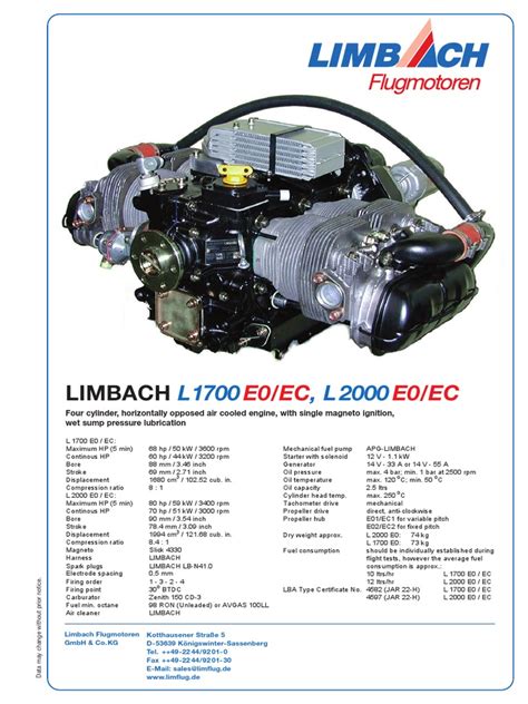 Limbach L2000 E0 Ec Datasheet En Pdf Vehicles Engines