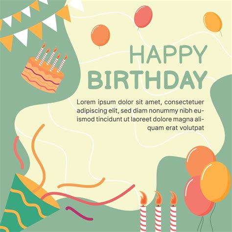 Birthday Card Design Template 3269936 Vector Art at Vecteezy