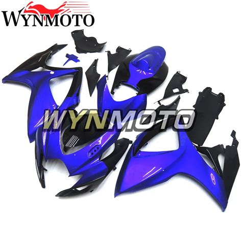 Full Pearl Dark Blue Black Body Kit For Suzuki GSXR600 750 K6 2006 2007