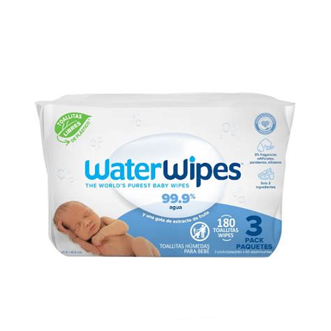 Toallitas Húmedas Para Bebés Waterwipes Sin Alcohol Pack x 180 und