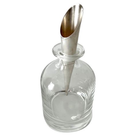 Carafe italienne Pampaloni en cristal avec bouchon en verre à liqueur