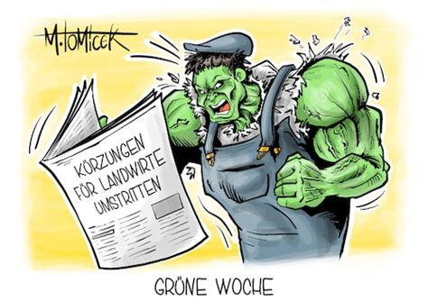 Grüne Woche von Mirco Tomicek Politik Cartoon TOONPOOL