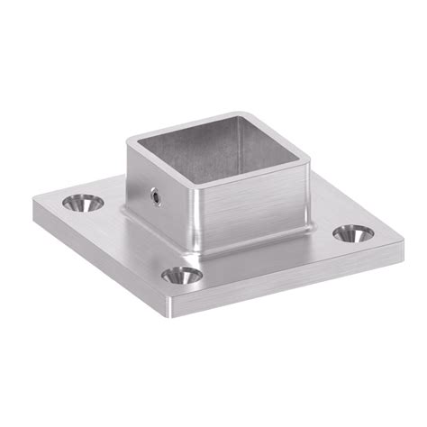 Embase Murale Externe Inox Pour Tube Carr Inox Design