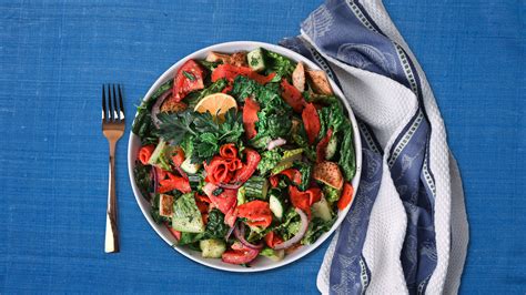 Traditional Fattoush Salad With Smoked Sockeye Salmon