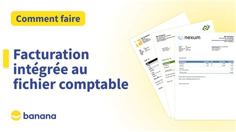 Facturation intégrée dans le fichier de comptabilité Banana