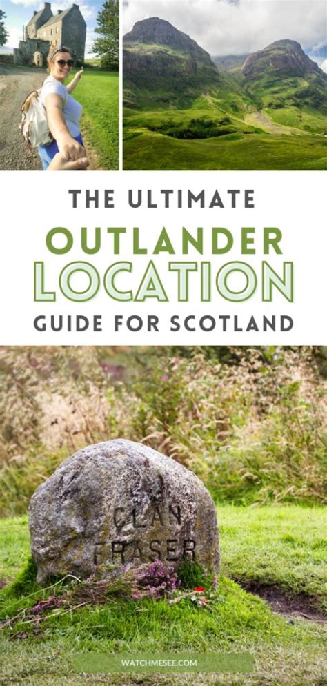 the ultimate outlander location guide for scotland with pictures of mountains and hills in the ...