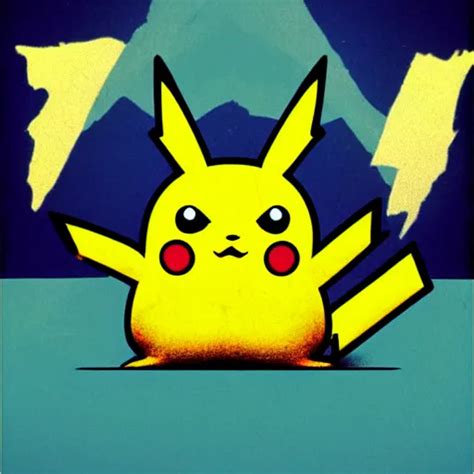 Pop Art Surreal Horror Pikachu Stable Diffusion