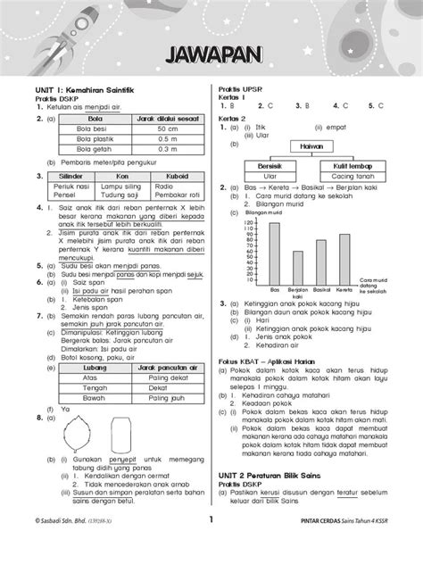 Jawapan Buku Aktiviti Sains Tahun 1 Pdf Jawapan Sains Tahun 1 Buku Aktiviti Jidil All Full