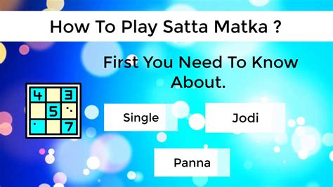 Satta Matka What Is The Satta Matka Game And How Do You Play Satta