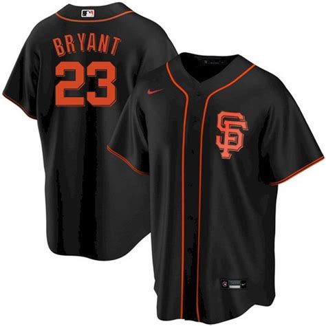 Men's San Francisco Giants #23 Kris Bryant Black Cool Base Nike Jersey ...