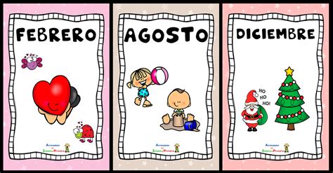 PRECIOSOS CARTELES PARA DECORAR TU AULA O SALÓN LOS MESES DEL AÑO