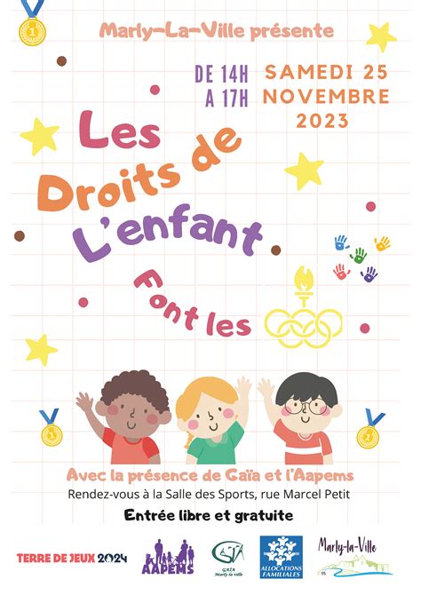 Les Droits De L Enfant Font Les Jeux Olympiques Samedi Novembre