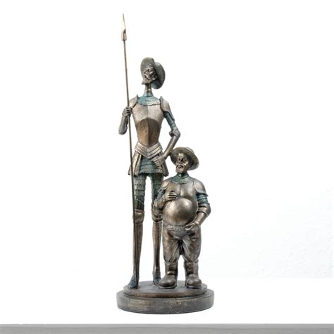 Don Quijote de la Mancha y Sancho Panza Escultura (Acabado Bronce