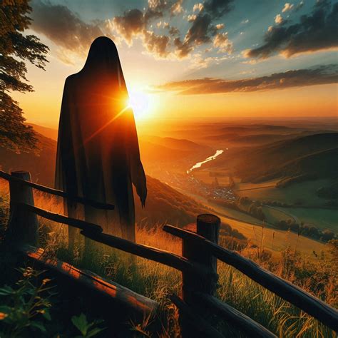 ai generated ghost sunset royalty  stock illustration