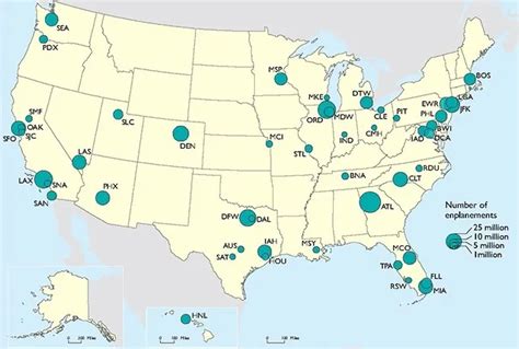 Airport map of usa – Artofit