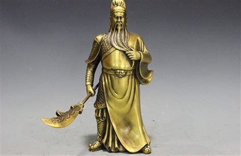 Buy Feng Shui Guan Yu Statue Chinese Pure Copper Brass Three Kingdoms