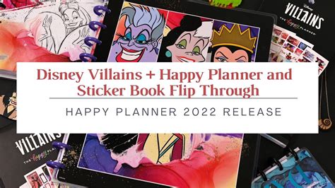 Disney Villains Happy Planner And Sticker Book Flip Throughs Youtube