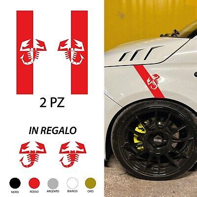 Adesivo Per Auto Fiat Logo Abarth Scorpione Tuning Cofano