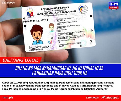 Bilang Ng Mga Nakatanggap Na Ng National Id Sa Pangasinan Nasa Higit