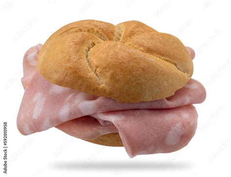 Mortadella Sandwich Typical Italian Bread Called Rosetta Stuffed With