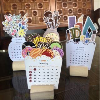 Jual KALENDER 2024 DUDUK AESTHETIC KALENDER MEJA ESTETIK By