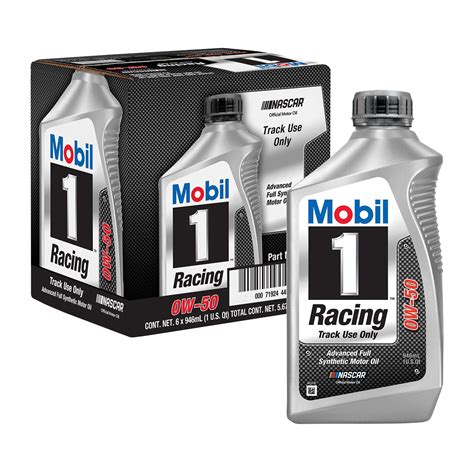 Mobil Racing Full Synthetic Motor Oil W Quart Case Of