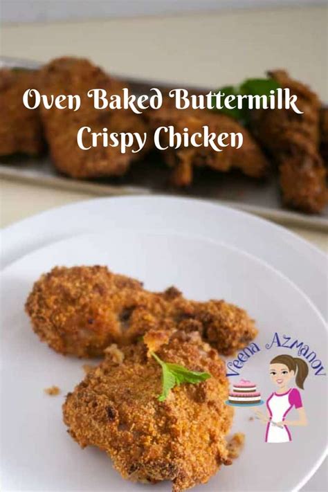 Oven Baked Buttermilk Crispy Chicken - Veena Azmanov