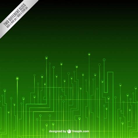 Fondo de tecnología verde Vector Gratis