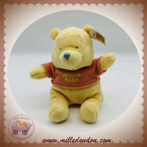 DISNEY SOS DOUDOU OURS WINNIE L OURSON JAUNE PULL PASTEL POOH