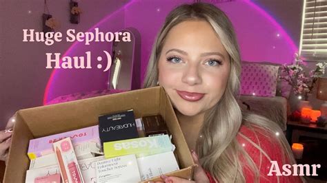 Asmr Huge Sephora Haul Tapping Scratching Whispering Youtube