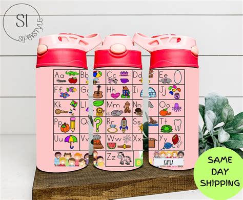 Alphabet Learning Kids Water Bottle, Educational Gifts for Kids, Kids ...