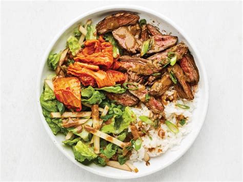 Grilled Korean Steak and Rice Bowls Recipe | Food Network Kitchen ...