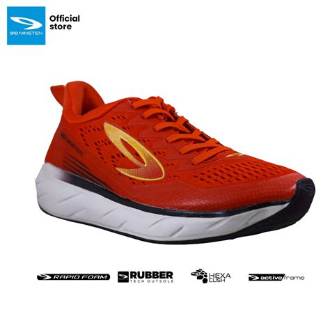 Jual 910 Nineten TAKASHI RUN Sepatu Running JINGGA BIRU TUA KUNING