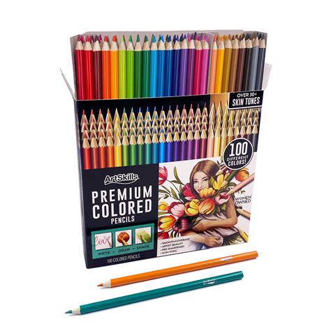 ArtSkills Professional Colored Pencils Set for Kids and Adults, 100 ...