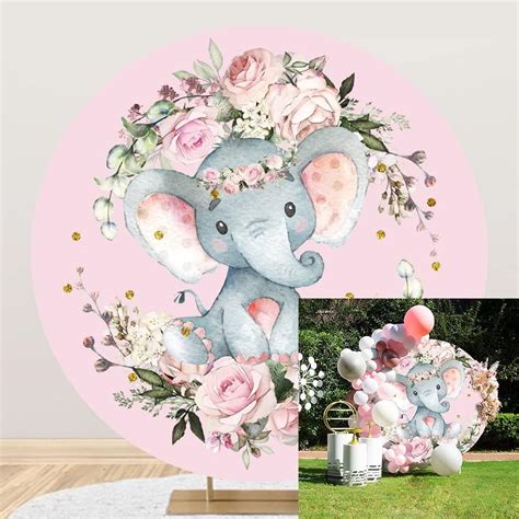 Amazon Aofoto X Ft Pink Elephant Baby Shower Backdrop Watercolor