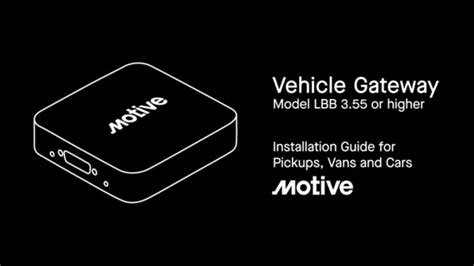 How To Install A Motive Vehicle Gateway In Light Duty Vehicles Youtube