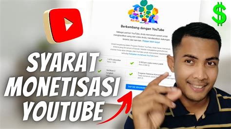 Syarat Monetisasi Youtube Terbaru Youtube