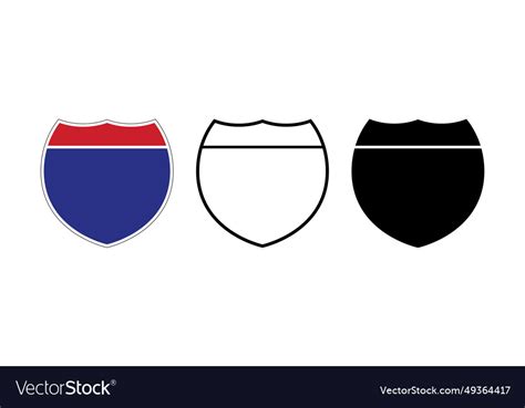 Set of american interstate sign Royalty Free Vector Image