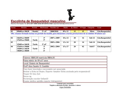 Inscreva Se Na Escolinha De Basquete Clube Atl Tico Juventus