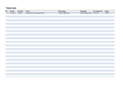 To Do Liste Erstellen Kostenlose Vorlagen F R Word Und Excel