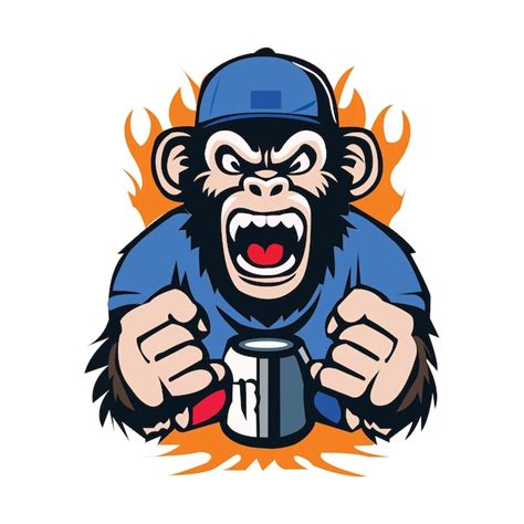 Premium Vector Angry Monkey Logo Design