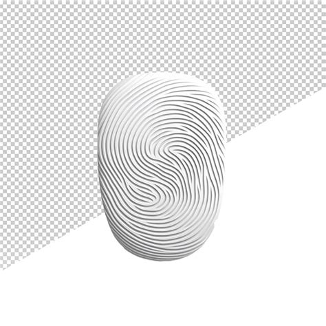 Premium PSD Psd Biometric Fingerprint On Transparent Background