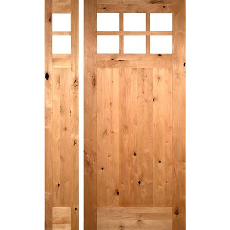 Krosswood Doors In X In Craftsman Alder Panel Lite Clear