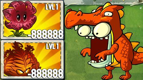 Pvz 2 Challenge All Plants Level 1 Use 1 Power Up Vs 40 Imp Dragon