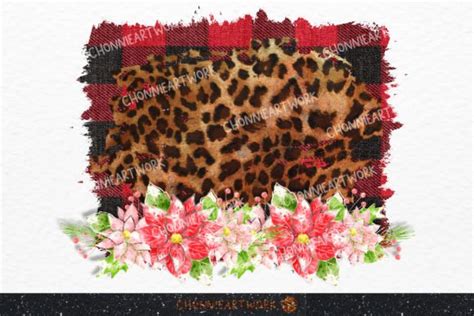 Christmas Buffalo Plaid Leopard Sublimat Graphic By Chonnieartwork