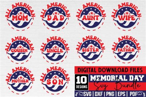 Memorial Day Svg Bundle Graphic By Binasvgbundle Creative Fabrica