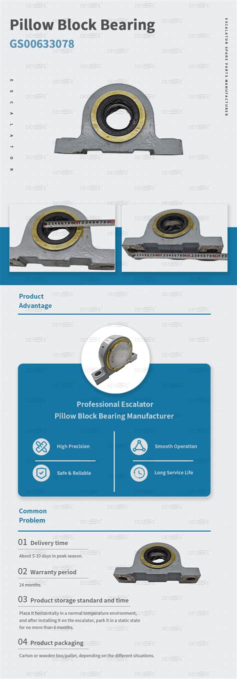 Escalator Pillow Block Bearing With Bearing And Retaining Ring ...