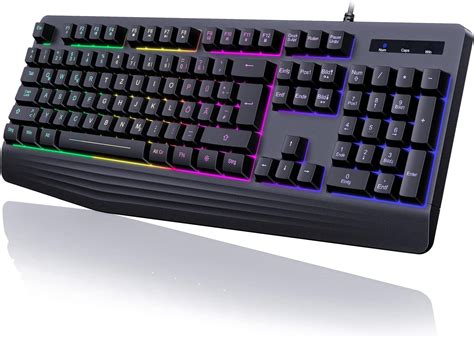 Tecurs Tastatur Kabellose Gaming Leise Tastatur Qwertz Beleuchtet