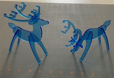 Laser Cut Acrylic Reindeer SVG File Free Download - 3axis.co