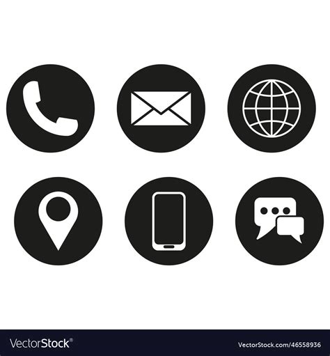 Black Handset Buttons Telephone Sign Call Symbol Vector Image